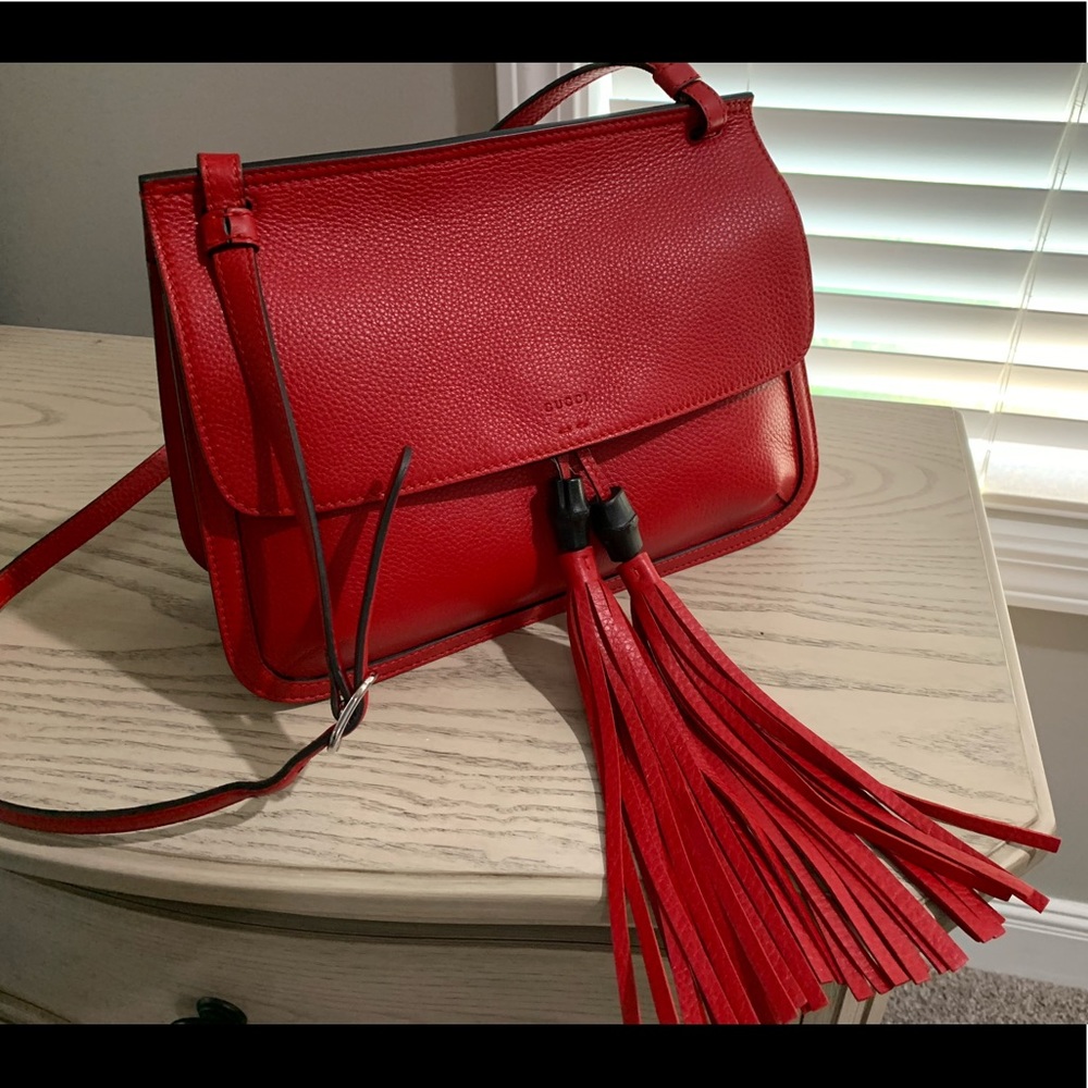 Gucci Bamboo Daily Tassel Flap Bag